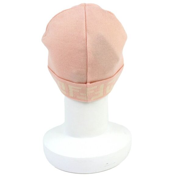 Fendi Wool Zucca Pattern Knit Cap Beanie Pink main image 4